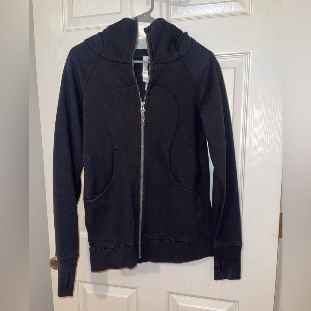 Lululemon Hoodie fleece black jacket 8 like new